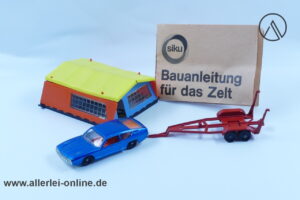 SIKU V317 - V333 | Lamborghini Espada 400 GT mit Zeltanhänger - Camping-Zelt und Original Bauanleitung | Vintage Siku V-Serie Modellauto
