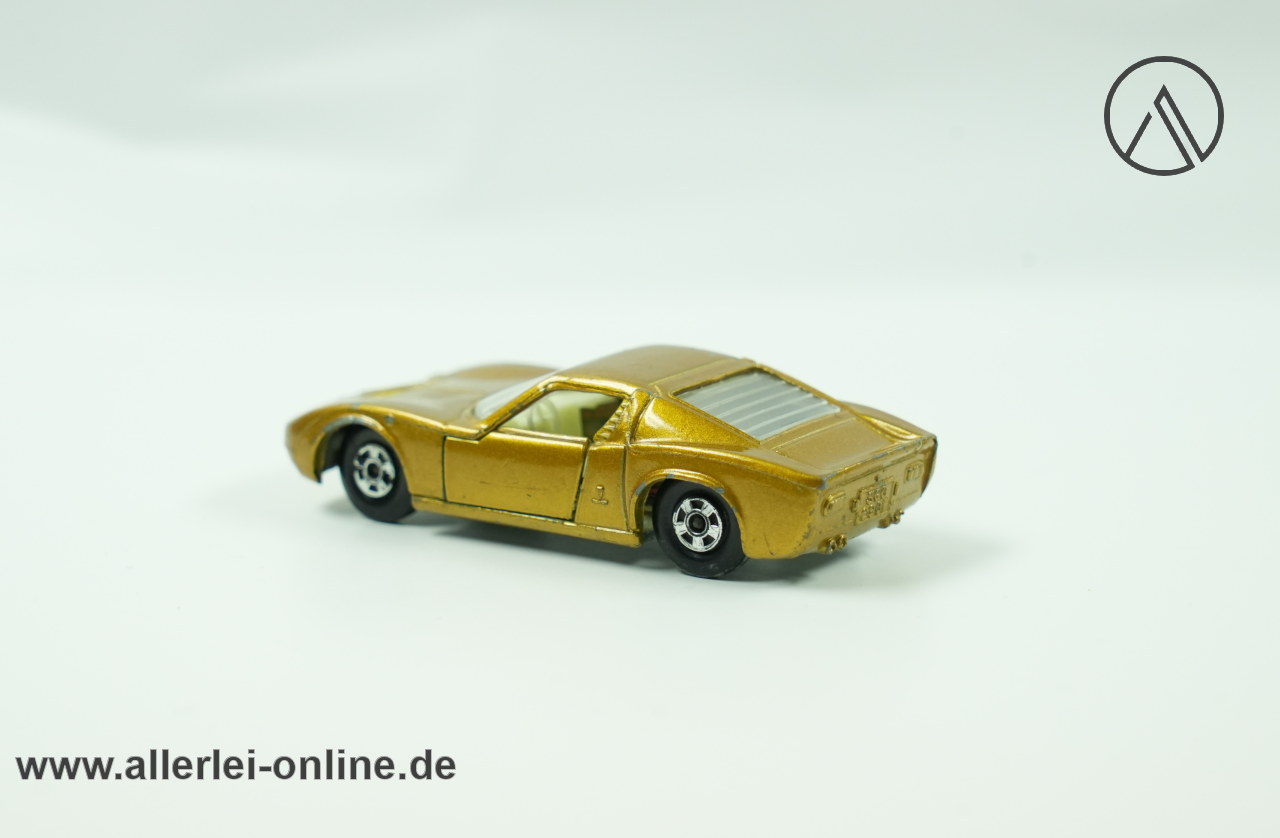 Matchbox Superfast No. 33 | Lamborghini Miura ,gold | Lesney England Side Matchbox Superfast No. 33 | Lamborghini Miura ,gold | Lesney England Side