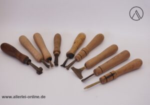 Buchbinder Werkzeug Filetierwerkzeug 9Stk. / Zierornament Stempel | Veredelung Vergoldungen der Bucheinbände