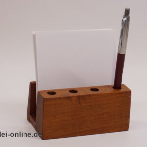 WK-Möbel Stifteköcher | Vintage 60er Jahre Stift- und Zettelhalter aus Teakholz