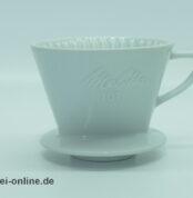 Melitta 101 Porzellanfilter | 3-Loch Porzellan Kaffeefilter - Schnellfilter | Midcentury 50-60er Jahre Designklassiker