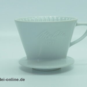 Melitta 101 Porzellanfilter | 3-Loch Porzellan Kaffeefilter - Schnellfilter | Midcentury 50-60er Jahre Designklassiker