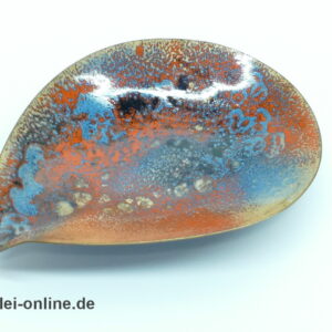 Kupfer Emaille Schale Aschenbecher | Handmade | Vintage 60-70er Jahre Emailleschale