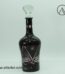 Böhmische Karaffe | Whisky - Likör Dekanter | Antike Rubinrote Böhmen Glaskaraffe ,geschliffen mit Glas Stopfen