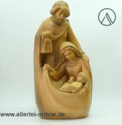 Heilige Familie Holzkrippe 45 cm | Maria, Josef und Jesuskind | Handgeschnitzte Lindenholz Holzskulptur