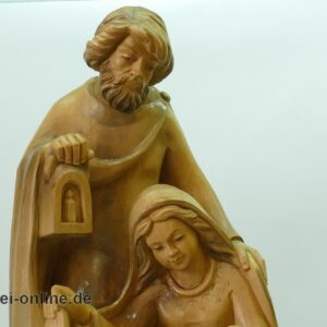 Heilige Familie Holzkrippe 45 cm | Maria, Josef und Jesuskind | Handgeschnitzte Lindenholz Holzskulptur im Allerlei Online Shop