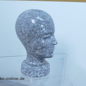 Scheurich Keramikkopf 701 - grau | Keramik Büsten-Kopf Kopfhörerständer | Vintage Pop Art Keramik-Kopf