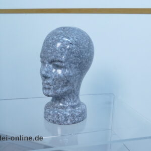 Scheurich Keramikkopf 701 - grau-weiß | Keramik Büsten-Kopf Kopfhörerständer | Vintage Pop Art Keramik-Kopf