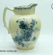 Villeroy und Boch Mettlach | Antiker Jugendstil Waschkrug Krug mit Klatschmohn, Margeriten, Gräser Dekor