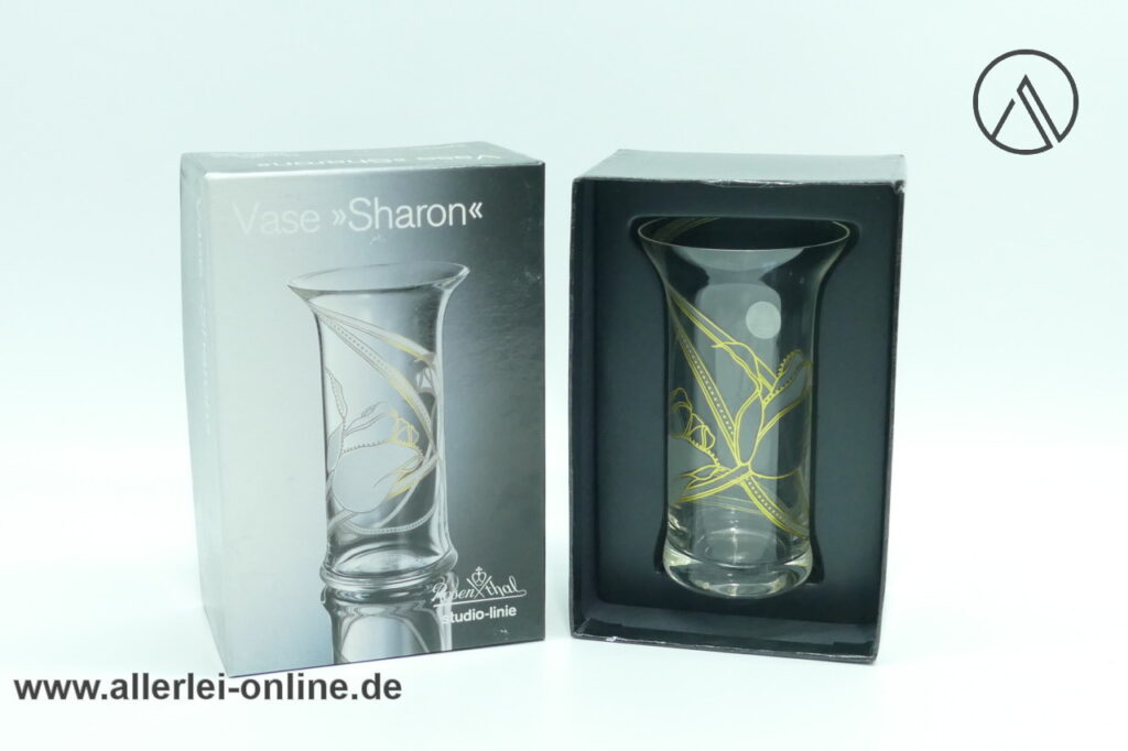 Rosenthal Studio Linie | Sharon Vase ,12 cm | Dekor Floral - Gold mit Originalkarton
