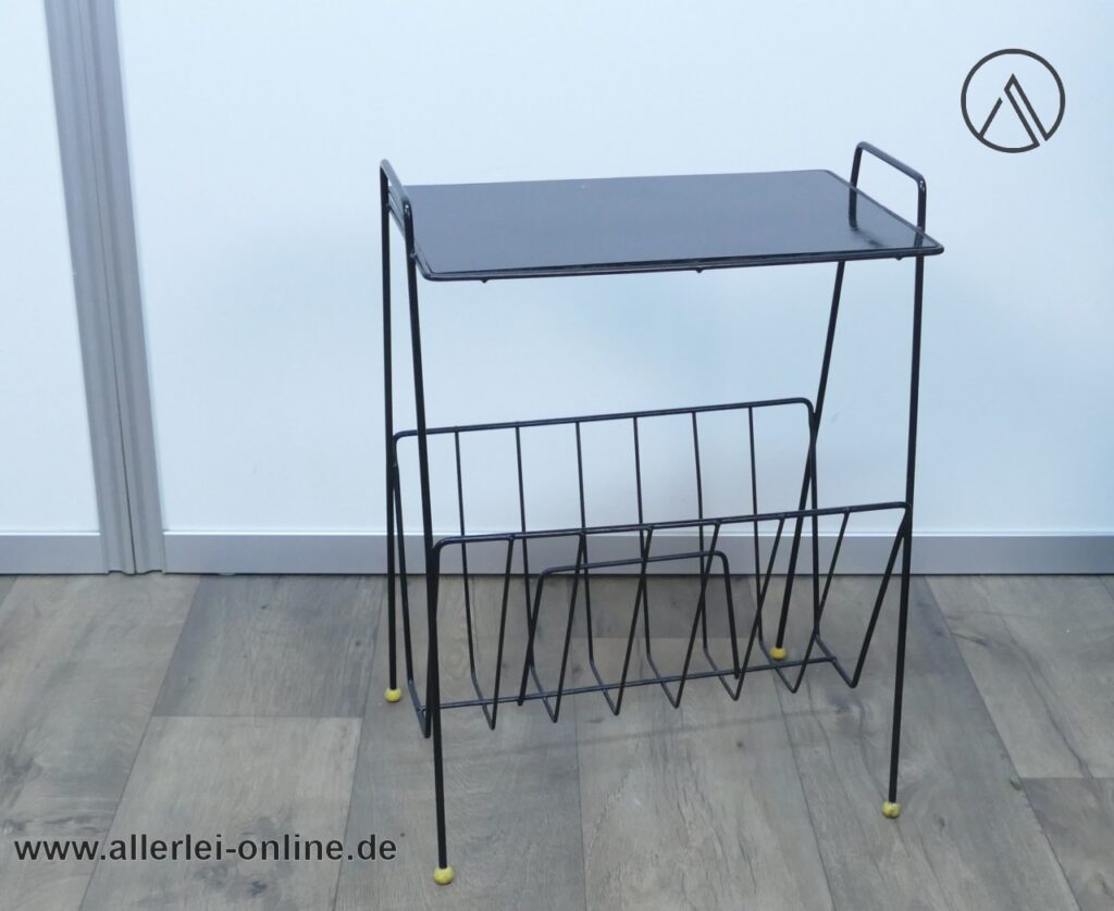 Zeitschriftenhalter - Magazinständer | Mid Century 50-60er Jahre Zeitungsständer mit Ablage