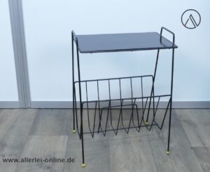 Zeitschriftenhalter - Magazinständer | Mid Century 50-60er Jahre Zeitungsständer mit Ablage