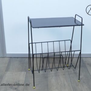 Zeitschriftenhalter - Magazinständer | Mid Century 50-60er Jahre Zeitungsständer mit Ablage