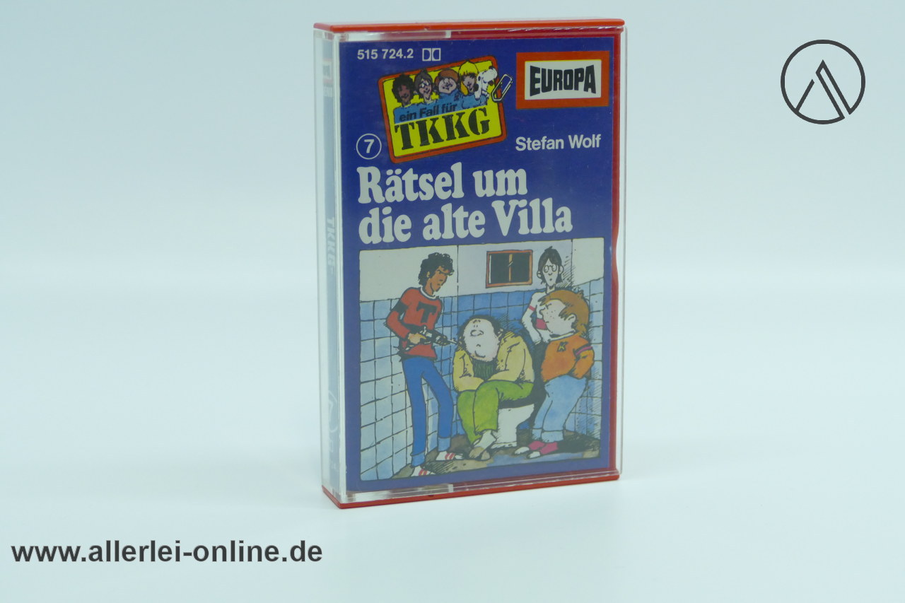 TKKG Folge 7 | Rätsel um die alte Villa | Vintage MC Hörspiel Kassette | Europa Hörspielcassette Cover TKKG Folge 7 | Rätsel um die alte Villa | Vintage MC Hörspiel Kassette | Europa Hörspielcassette Cover