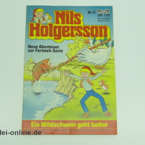 Nils Holgersson Comic-Heft Nr. 41 | Ein Wildschwein geht baden | Vintage Bastei Verlag Comic