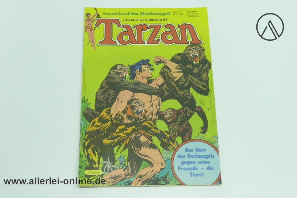 Tarzan Comic-Heft Nr.5 1982 | Tarzan Serie| Amoklauf im Dschungel | Vintage Ehapa Verlag Comic