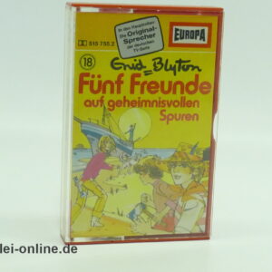 Enid Blyton Fünf Freunde Folge 18 | auf geheimnisvollen Spuren | Vintage MC Hörspiel Kassette | Europa Cassette