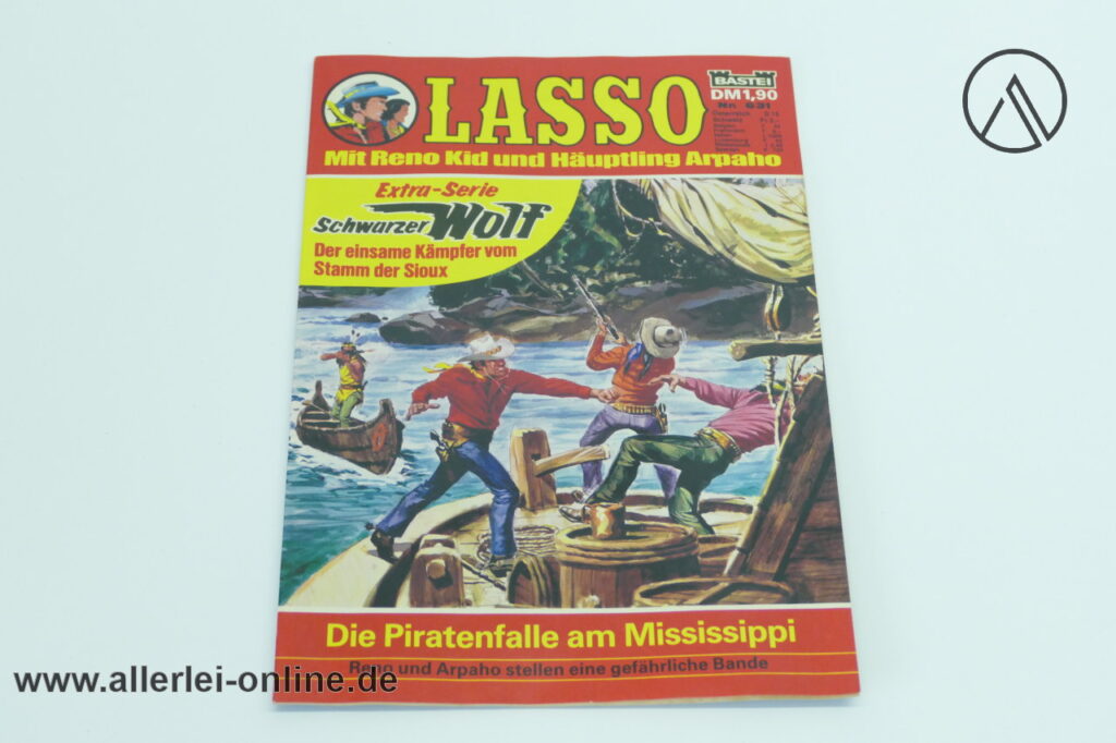 LASSO Comic-Heft Nr. 631 | Die Piratenfalle am Mississippi | Vintage Bastei Verlag Comic
