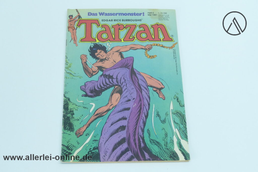 Tarzan Comic-Heft Nr.5 1981 | Tarzan Serie | Das Wassermonster| Vintage Ehapa Verlag Comic