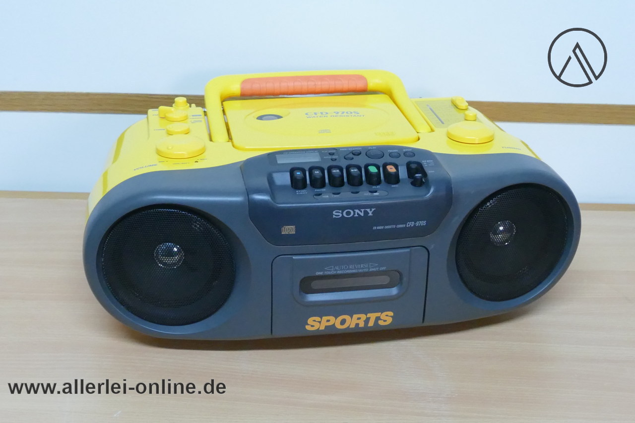 Sony CFD-970 Sports Radio / CD / Cassette Recorder | AM/FM Radio | Vintage Radiorekorder Sony CFD-970 Sports Radio / CD / Cassette Recorder | AM/FM Radio | Vintage Radiorekorder
