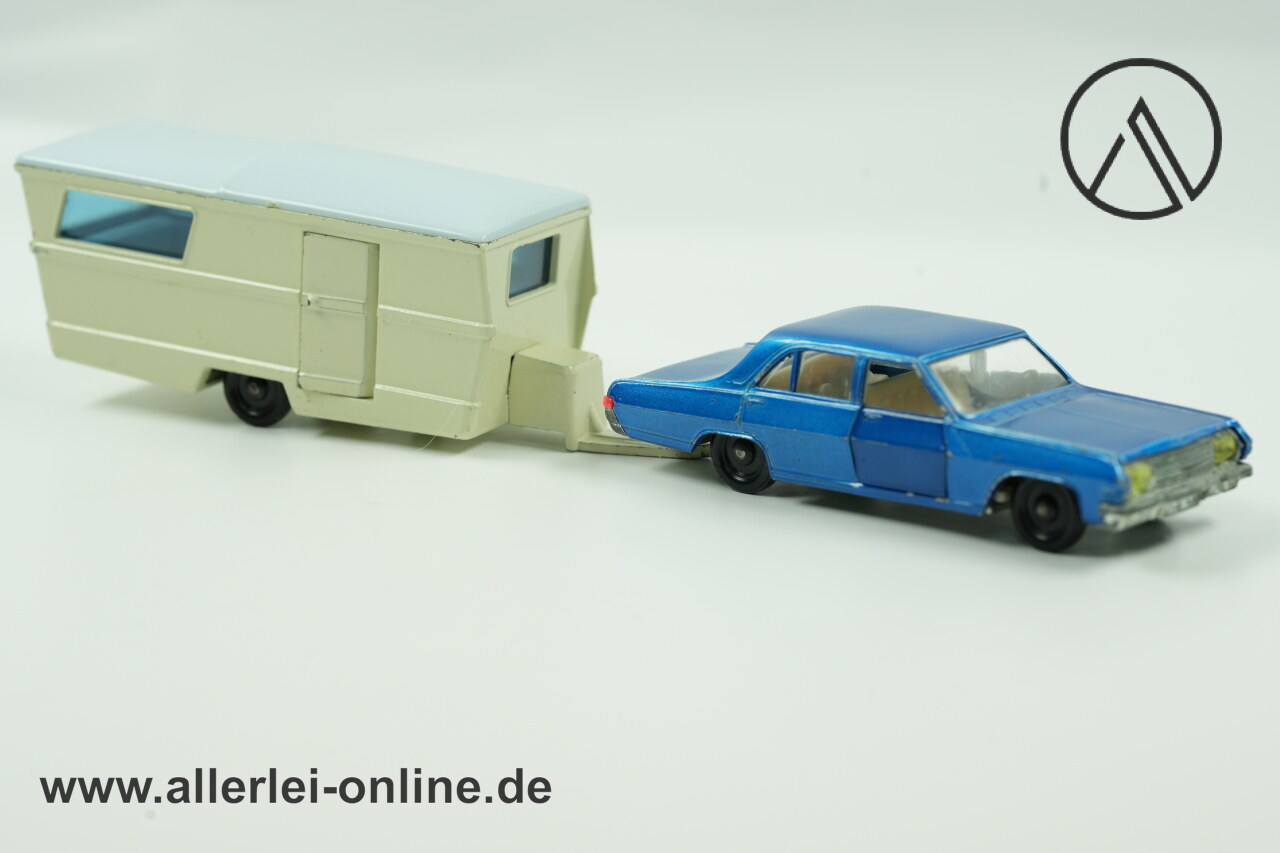 SIKU V252 Opel Kapitän mit V279 Westfalia Wohnanhänger | Vintage Siku DieCast Modellauto SIKU V252 Opel Kapitän mit V279 Westfalia Wohnanhänger | Vintage Siku DieCast Modellauto