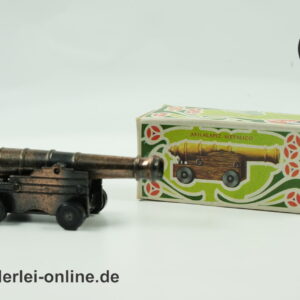 Miniatur Schiffskanone Bleistift-Spitzer | Metall Modell Geschütz | Vintage PlayMe Bleistiftanspitzer mit Originalverpackung