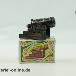 Miniatur Kanone Bleistift-Spitzer | Metall Modell Schiffskanone | Vintage PlayMe Espana Bleistiftanspitzer mit OVP