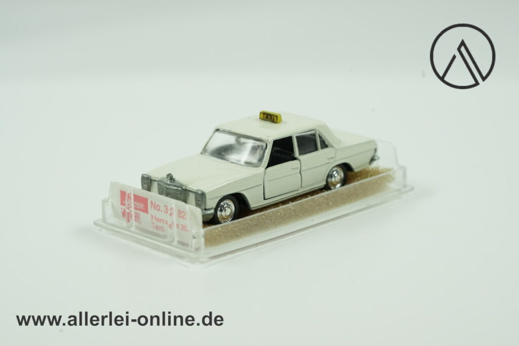 Schuco Modell | Mercedes 200 TAXI | weiß - 1:66 | No. 302 823
