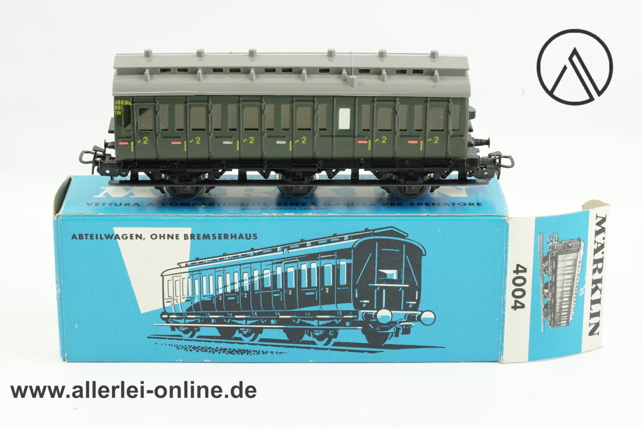 Märklin H0 Märklin 4004 Abteilwagen 330 1 Stg 3-Achsiger 2. Klasse Personenwagen mit OVP Märklin H0 Märklin 4004 Abteilwagen 330/1 Stg 3-Achsiger 2. Klasse Personenwagen mit OVP