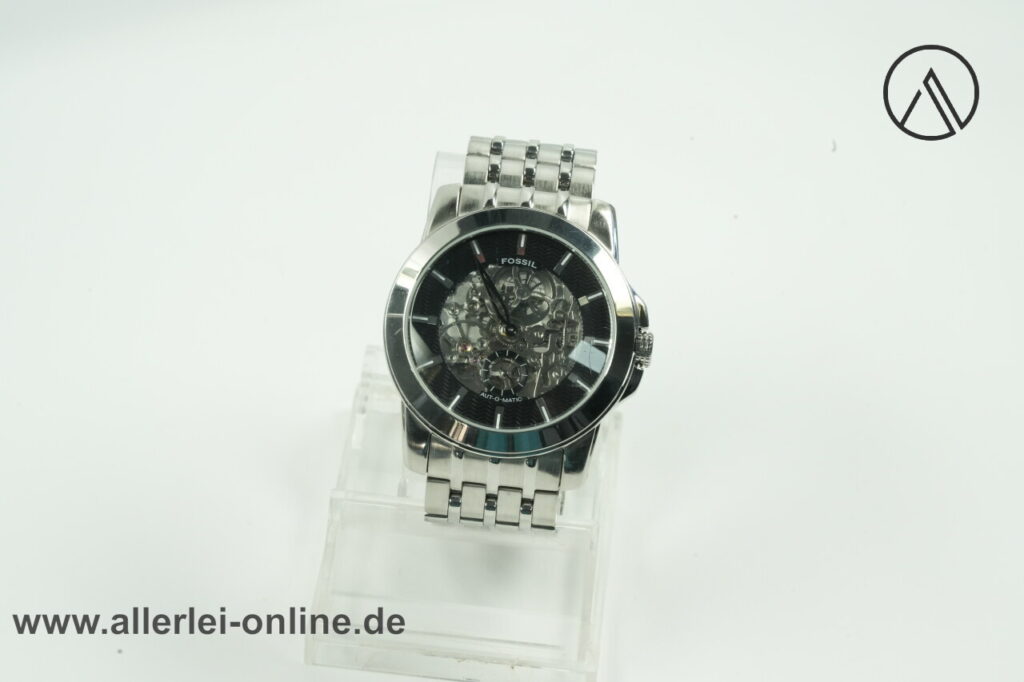 FOSSIL ME1027 Armbanduhr 20 Jewels mit Automatikwerk | Edelstahl Skelett Automatik Uhr