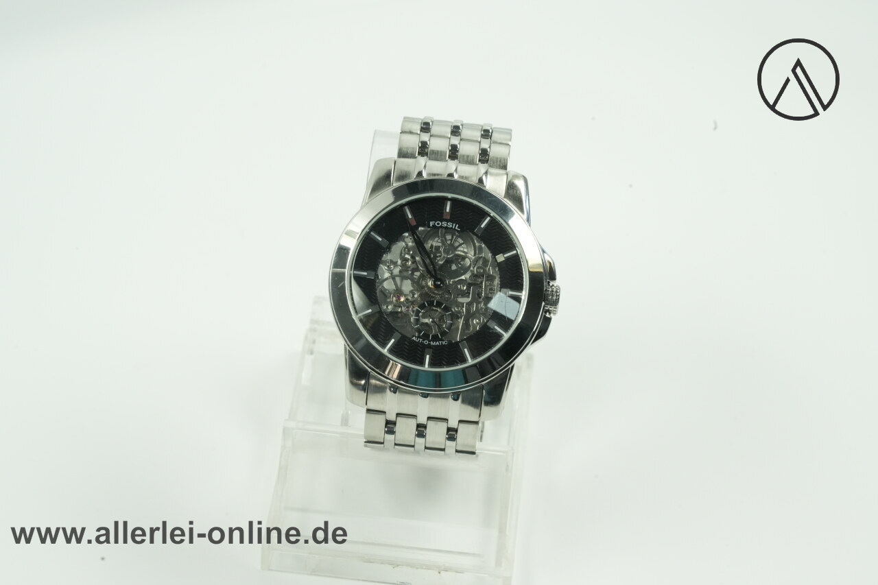 FOSSIL ME1027 Armbanduhr 20 Jewels mit Automatikwerk | Edelstahl Skelett Automatik Uhr FOSSIL ME1027 Armbanduhr 20 Jewels mit Automatikwerk | Edelstahl Skelett Automatik Uhr