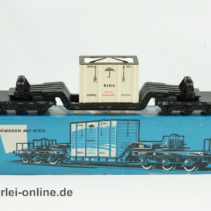 Märklin H0 | Märklin 4618 Tiefladewagen mit Übersee-Kiste | 6-Achs SSI 53 der DB Güterwagen