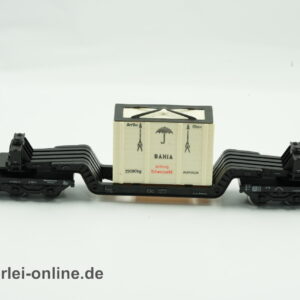 Märklin H0 | Märklin 4618 Tiefladewagen mit Übersee-Kiste | 6-Achs SSI 53 der DB Güterwagen mit OVP