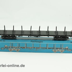 Märklin H0 | Märklin 4663 Rungenwagen - Flachwagen mit umlegbaren Rungen