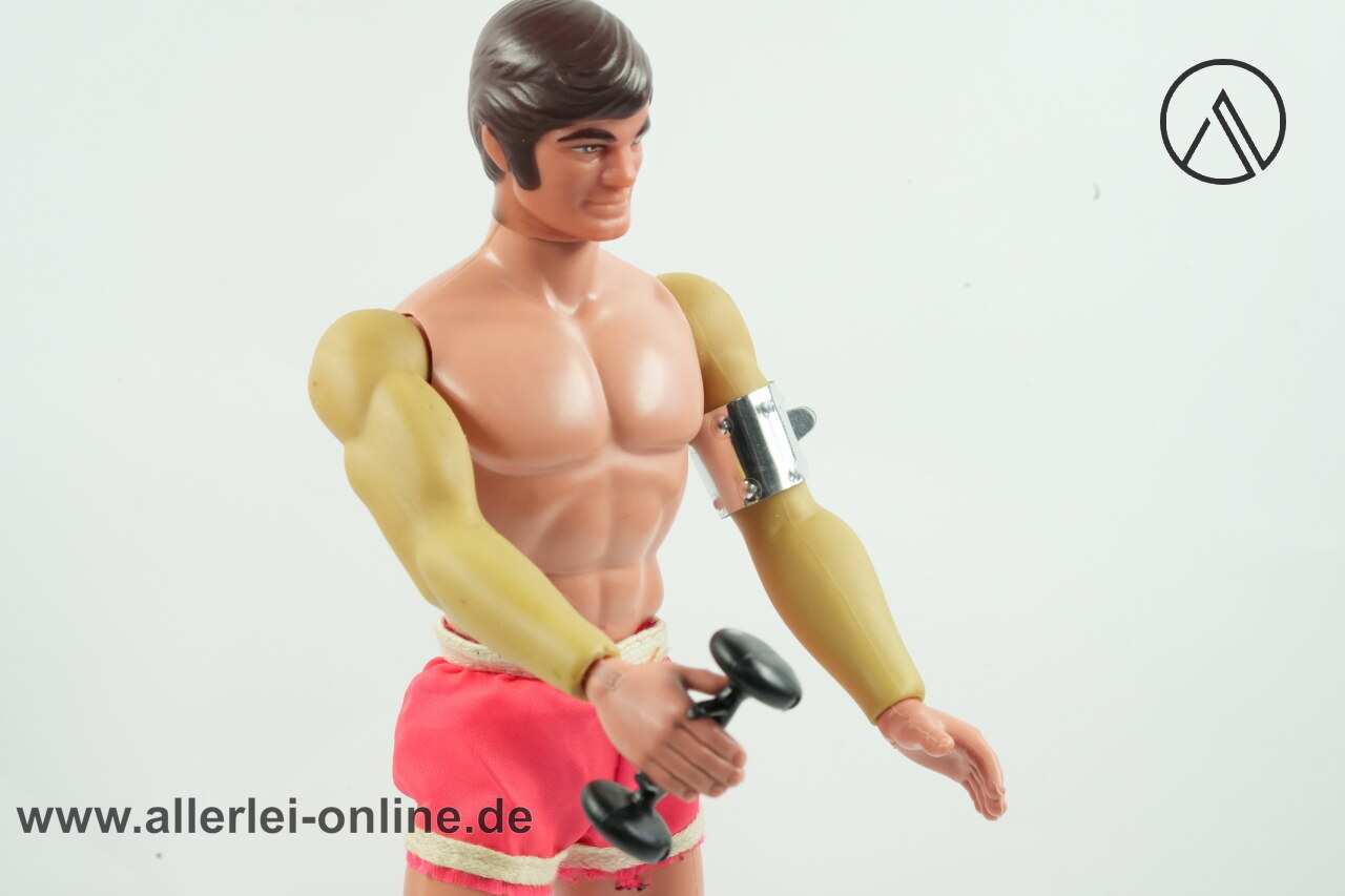 Big Jim Mark Strong All Star mit Hantel und Biceps Band | Vintage Mattel 1971 HONG KONG Actionfigur Big Jim Mark Strong All Star mit Hantel und Biceps Band | Vintage Mattel 1971 HONG KONG Actionfigur