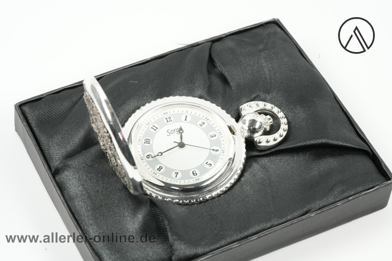 The Heritage Sprungdeckel Taschenuhr Sorge ,versilbert | Mechanisches Uhrwerk mit Handaufzug The Heritage Sprungdeckel Taschenuhr Sorge ,versilbert | Mechanisches Uhrwerk mit Handaufzug