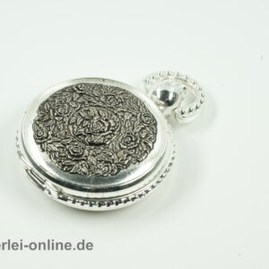 Sprungdeckel Uhr Taschenuhr Sorge ,versilbert | Mechanisches Uhrwerk mit Handaufzug