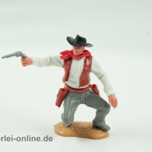 Timpo Toys | Cowboy hockend mit Pistole | Vintage Timpo Toys Steckfigur