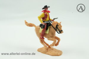 Timpo Toys | Cowboy Reiter zu Pferd mit Pistolen | Vintage Timpo Toys Steckfigur
