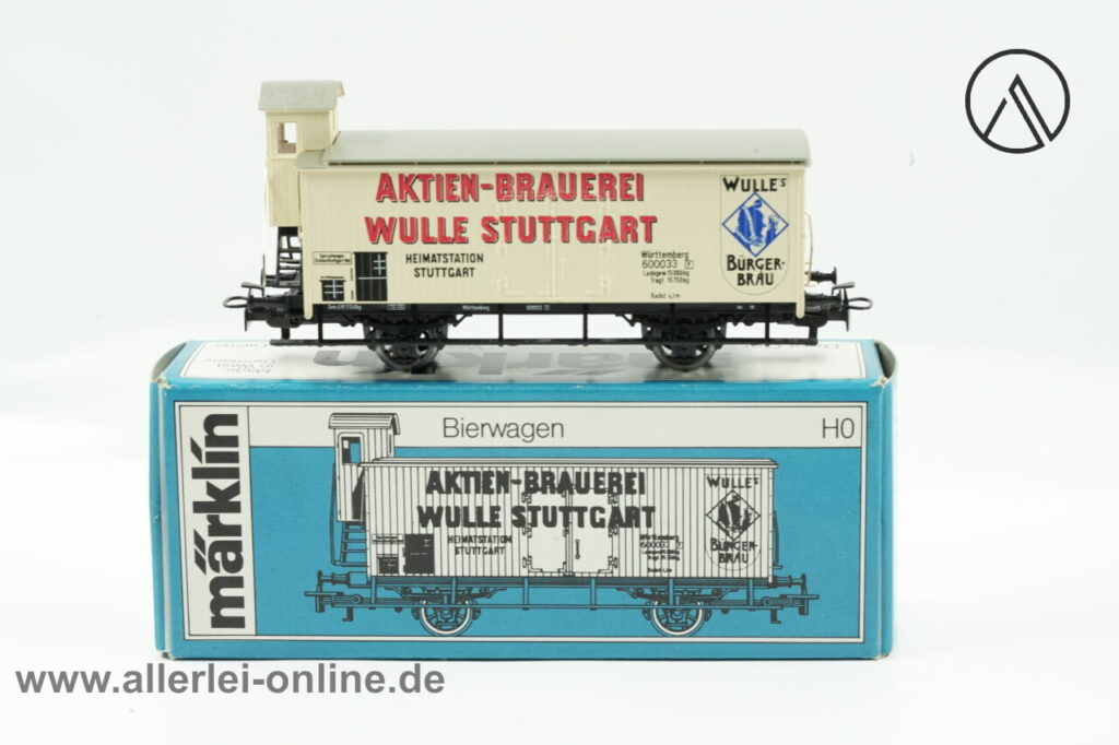 Märklin H0 | Märklin 4678 Aktien-Brauerei Wulle Stuttgart mit Bremserhaus | Gedeckter Güterwagen
