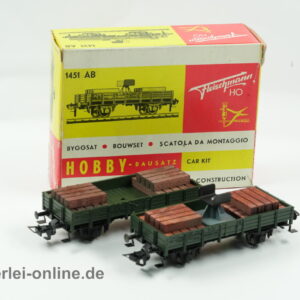 Fleischmann H0 | Fleischmann 1451 AB Begleitwagen für Kranwagen | 2-Achs Güterwagen