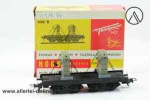 Fleischmann H0 | Fleischmann 1496 B Gegengewichtwagen Kranzug Begleitwagen | 4-Achs Güterwagen mit OVP