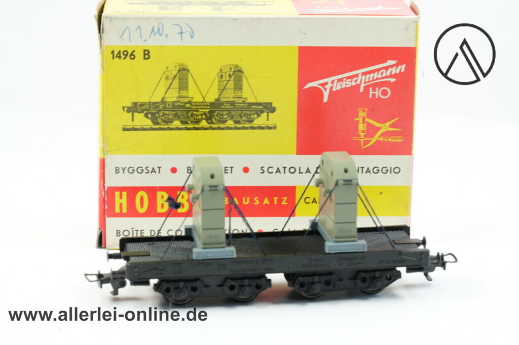 Fleischmann H0 | Fleischmann 1496 B Gegengewichtswagen für Kranzug | 4-Achs Güterwagen mit OVP