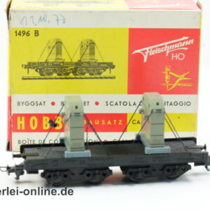 Fleischmann H0 | Fleischmann 1496 B Gegengewichtswagen für Kranzug | 4-Achs Güterwagen mit OVP