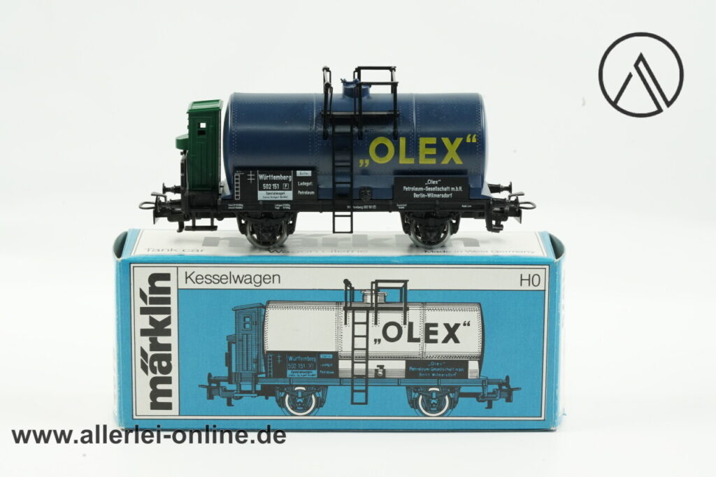 Märklin H0 | 4675 OLEX Kesselwagen mit Bremserhaus | 2-Achs Güterwagen ,dunkelblau mit OVP