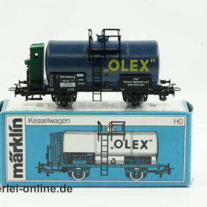 Märklin H0 | 4675 OLEX Kesselwagen mit Bremserhaus | 2-Achs Güterwagen ,dunkelblau mit OVP
