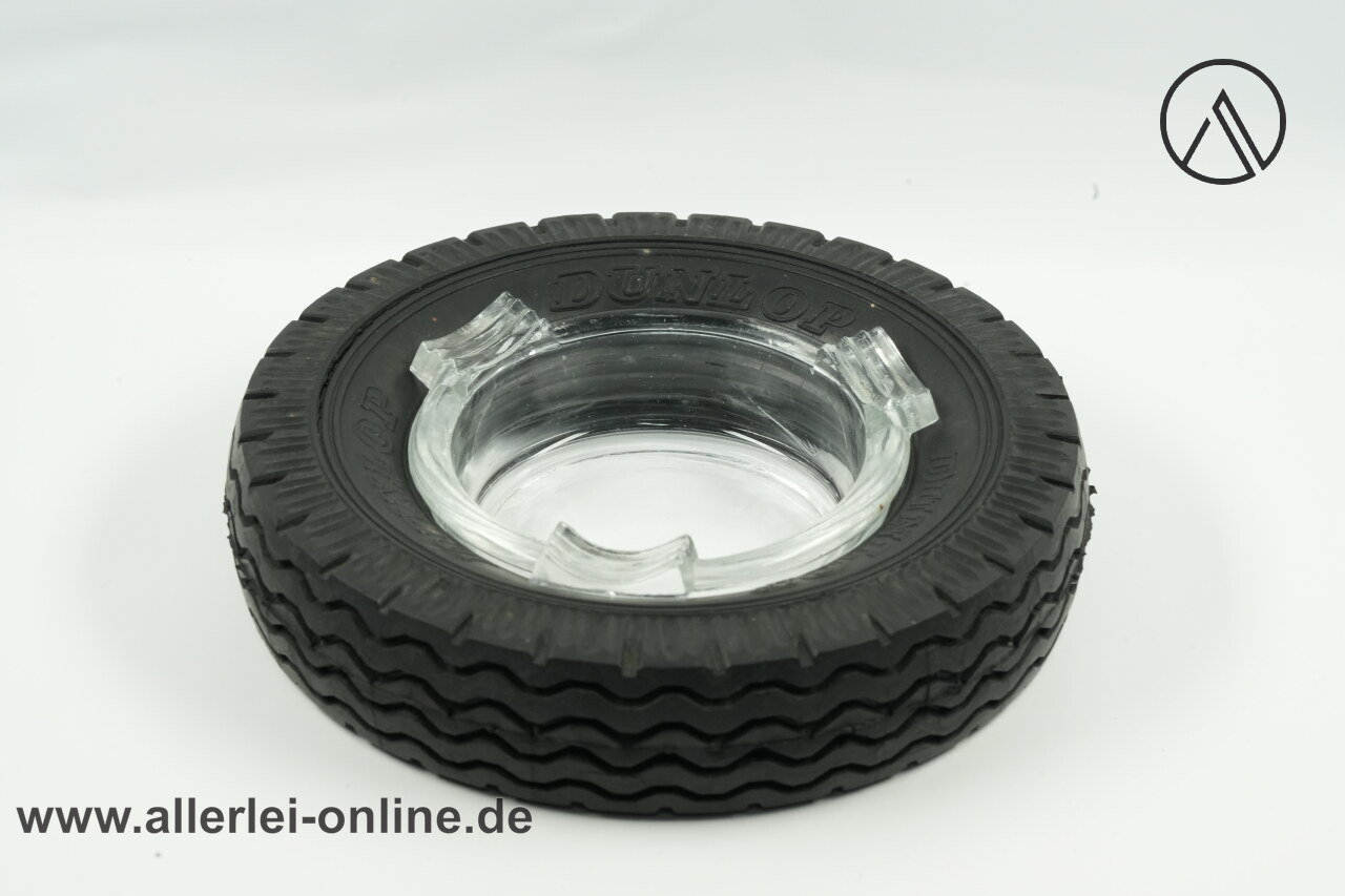 Reifen-Aschenbecher mit Glaseinsatz | Reifen Miltenberger Aschaffenburg | Vintage Dunlop Reifenwerbung Reifen-Aschenbecher mit Glaseinsatz | Reifen Miltenberger Aschaffenburg | Vintage Dunlop Reifenwerbung