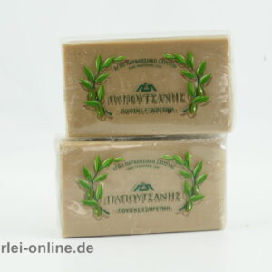 PAPOUTSANIS | 2Stk. a.125 Gramm | aus Griechischen grünem Olivenöl | Natur Seife