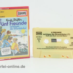 Fünf Freunde Folge 7 | verfolgen die Strandräuber | Vintage MC Hörspiel Kassette | Europa Cassette 1