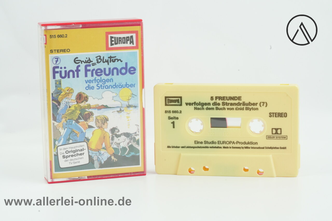 Fünf Freunde Folge 7 | verfolgen die Strandräuber | Vintage MC Hörspiel Kassette | Europa Cassette 1 Fünf Freunde Folge 7 | verfolgen die Strandräuber | Vintage MC Hörspiel Kassette | Europa Cassette 1